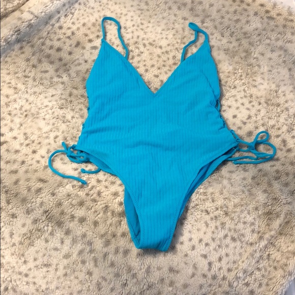 zara blue swimsuit